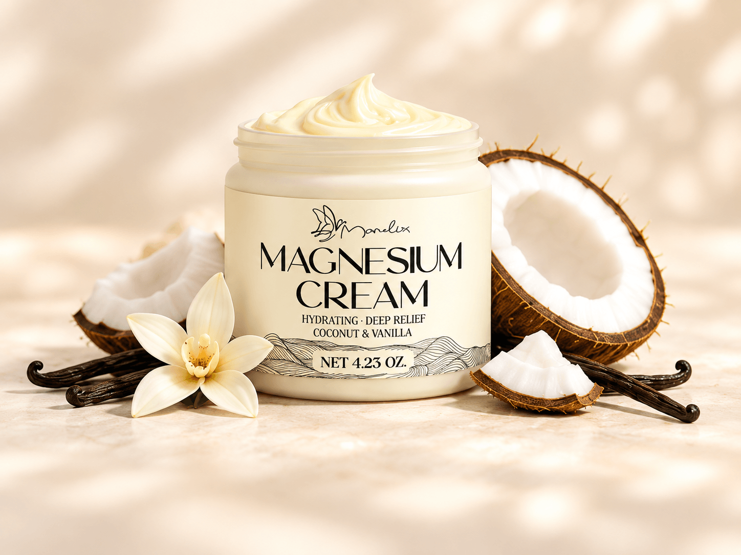 Coconut & Vanilla Manelix Magnesium Cream
