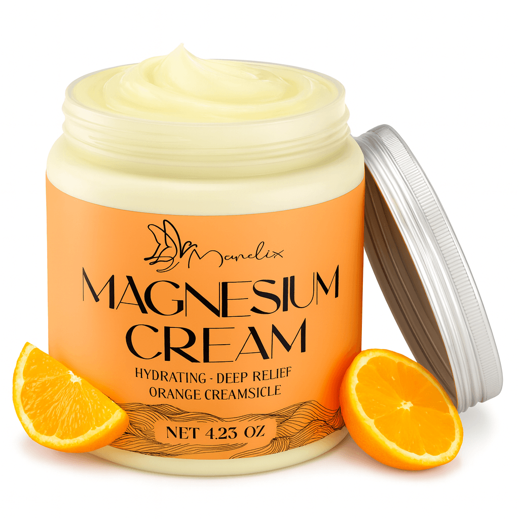 Orange Creamsicle magnesium cream jar
